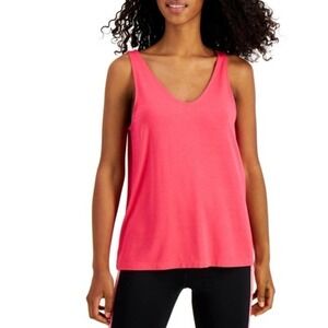 Ideology Womens V Neck Tank Top Pink Medium NWT